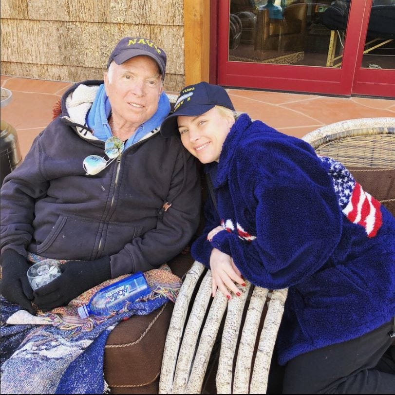 photo with her father, Sen. John McCain